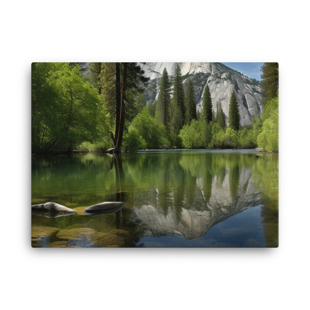 Unveiling Yosemites Serene Beauty canvas - Posterfy.AI