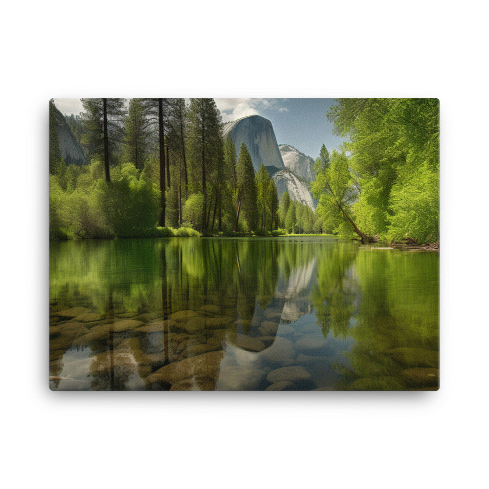 Unveiling Yosemites Serene Beauty canvas - Posterfy.AI