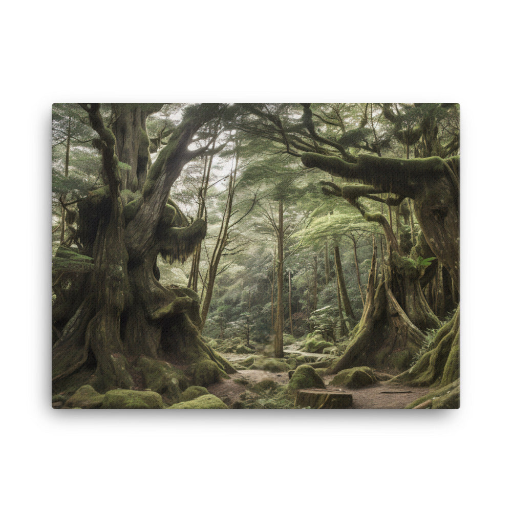 Yakushimas Majestic Yakusugi Cedar Trees canvas - Posterfy.AI