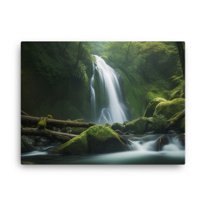 Nachi Falls in a Tranquil Setting canvas - Posterfy.AI