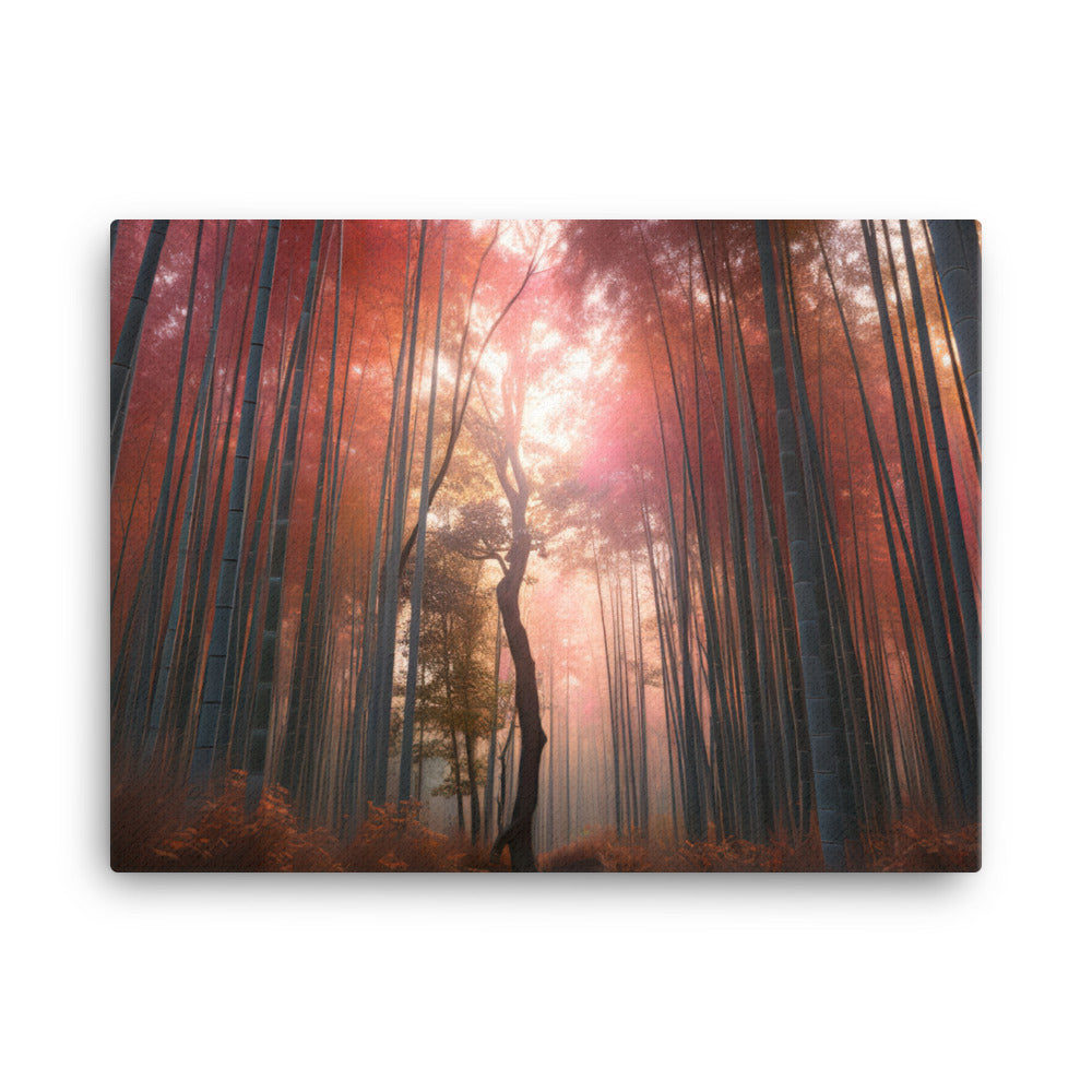 Seasonal Splendor in Arashiyama Bamboo Grove canvas - Posterfy.AI