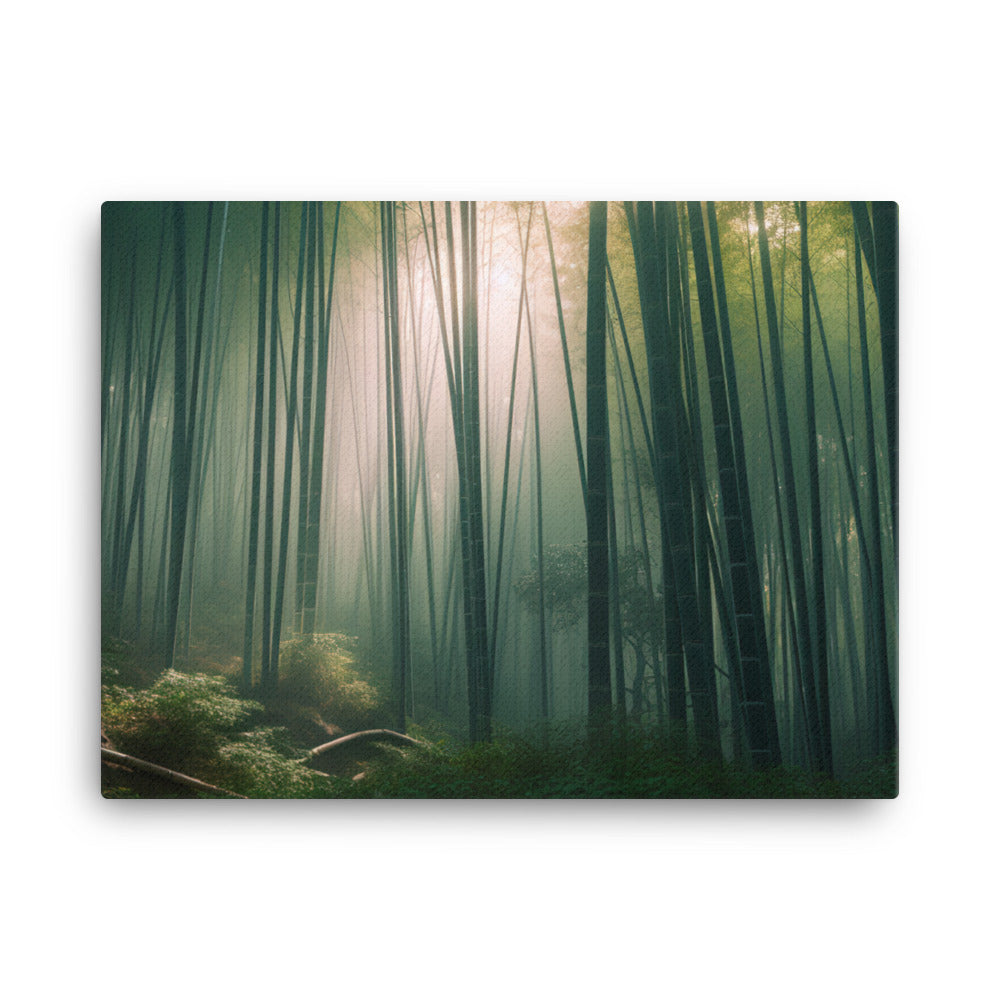 Mystical Twilight in Arashiyama Bamboo Grove canvas - Posterfy.AI