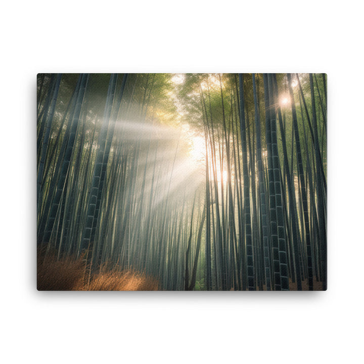 Dawns Embrace in Arashiyama Bamboo Grove canvas - Posterfy.AI