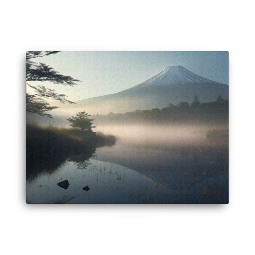 Misty Morning at Mount Fuji canvas - Posterfy.AI