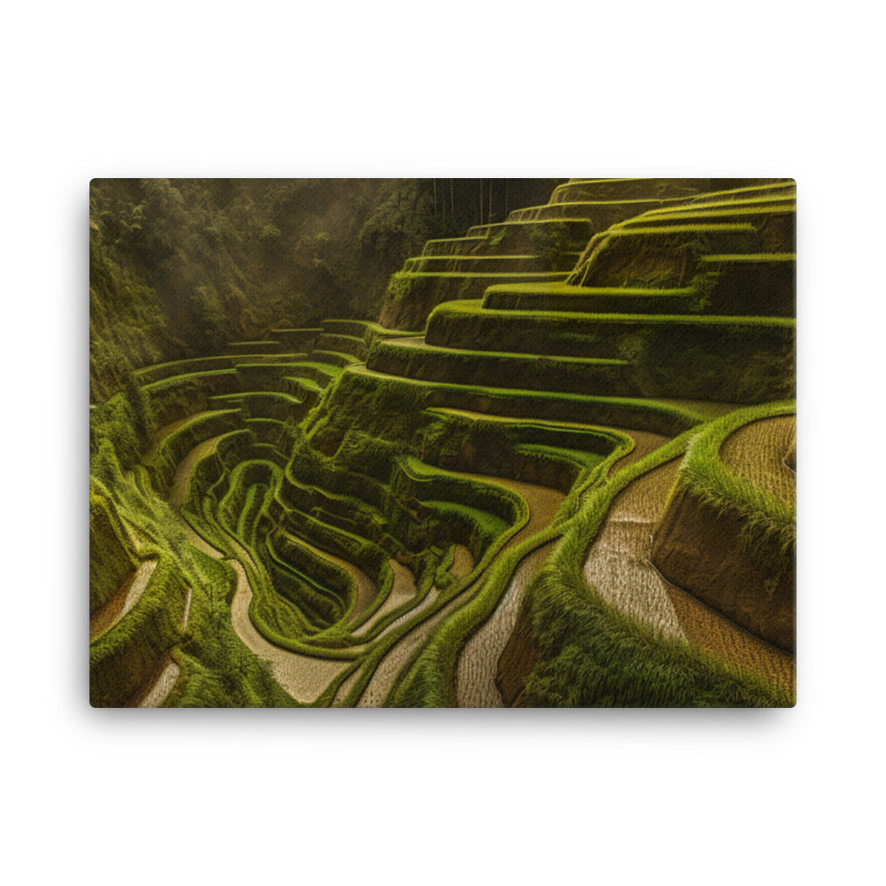 Majestic Layers of Guilin Rice Terraces canvas - Posterfy.AI