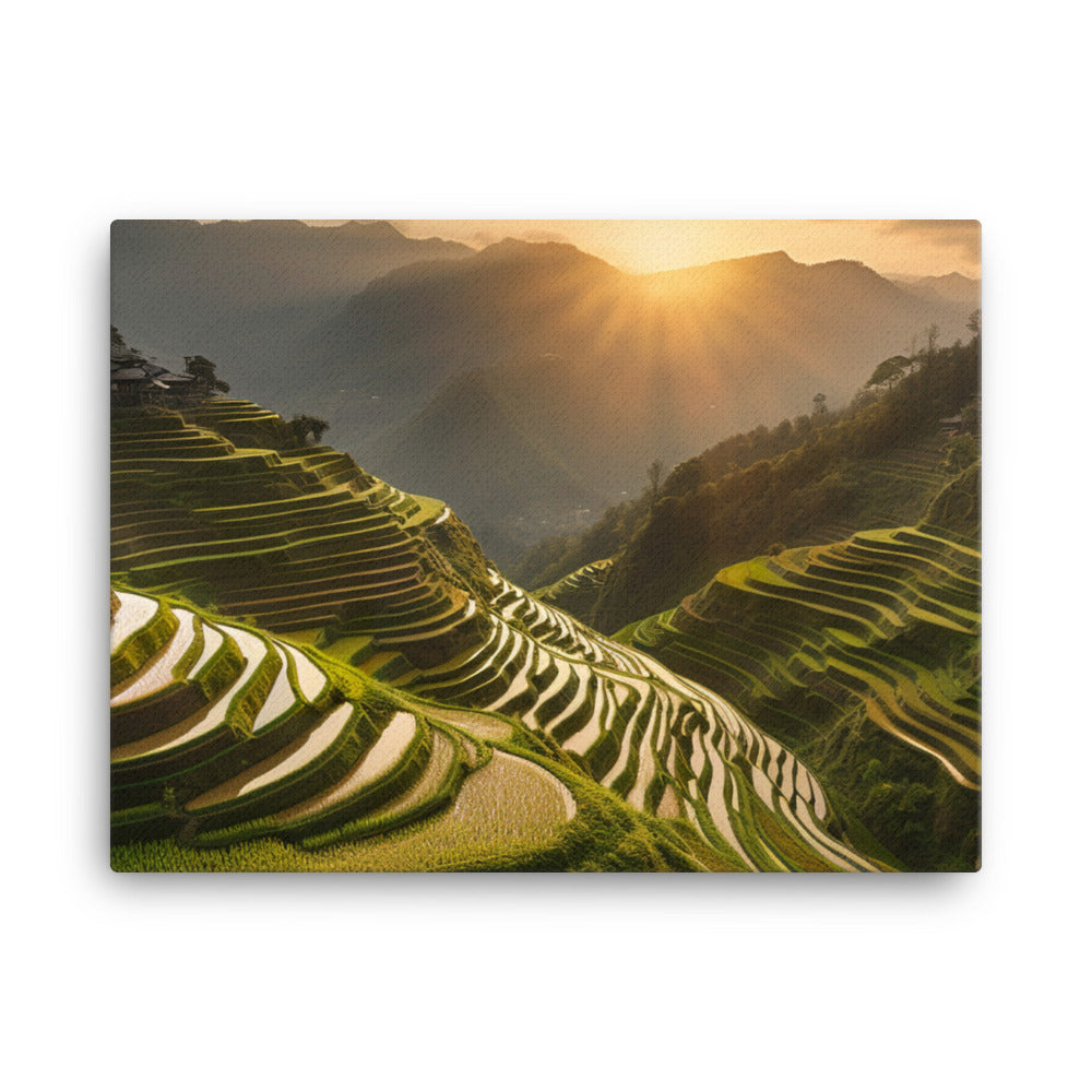 Beauty of Guilin Rice Terraces canvas - Posterfy.AI