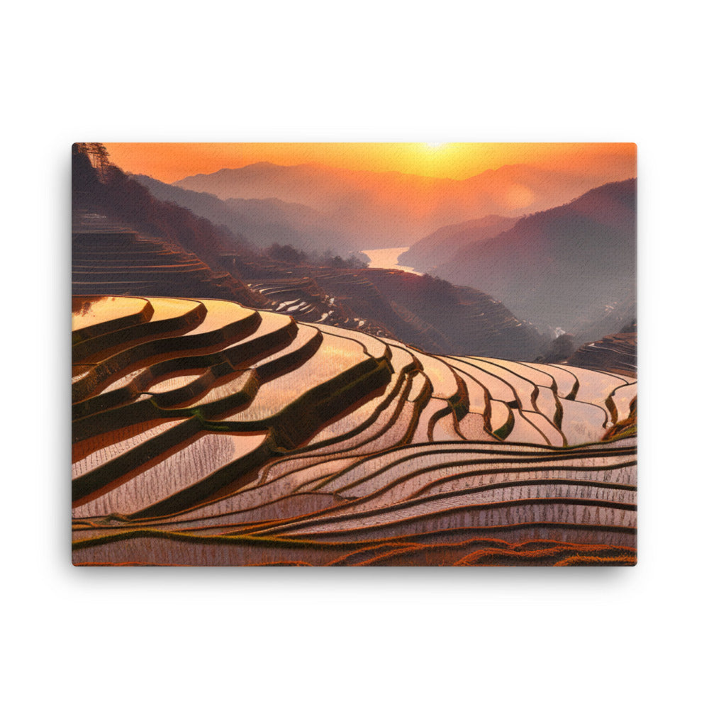 Beauty of Guilin Rice Terraces canvas - Posterfy.AI