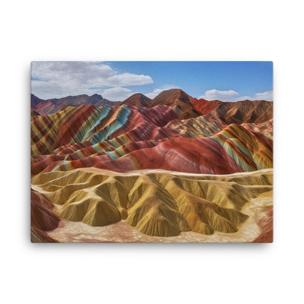 Vibrant Colors of Zhangye Danxia Landform canvas - Posterfy.AI
