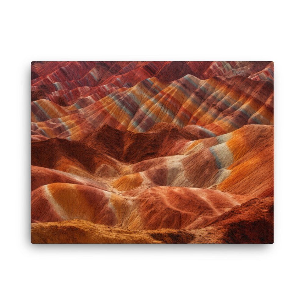 Surreal Beauty of Zhangye Danxia Landform canvas - Posterfy.AI