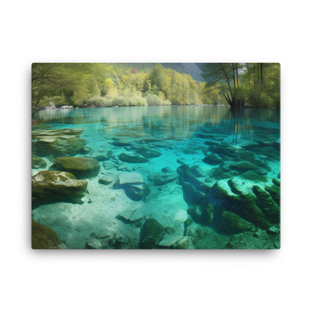 Jiuzhaigou Valleys Crystal clear Lakes canvas - Posterfy.AI