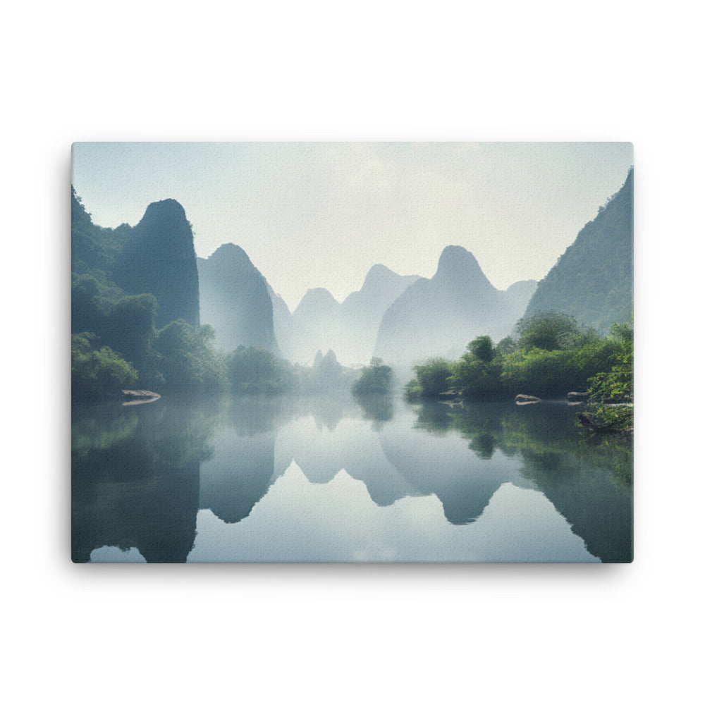 Li Rivers Karst Limestone Mountains canvas - Posterfy.AI