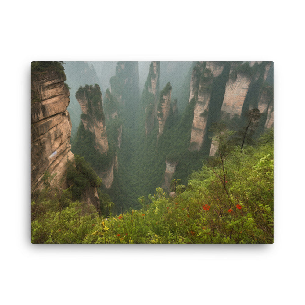 Zhangjiajies Flora and Fauna canvas - Posterfy.AI