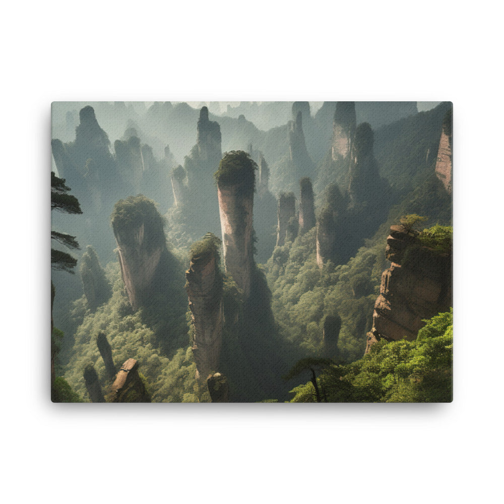 Serene Beauty of Zhangjiajies Forest Park canvas - Posterfy.AI