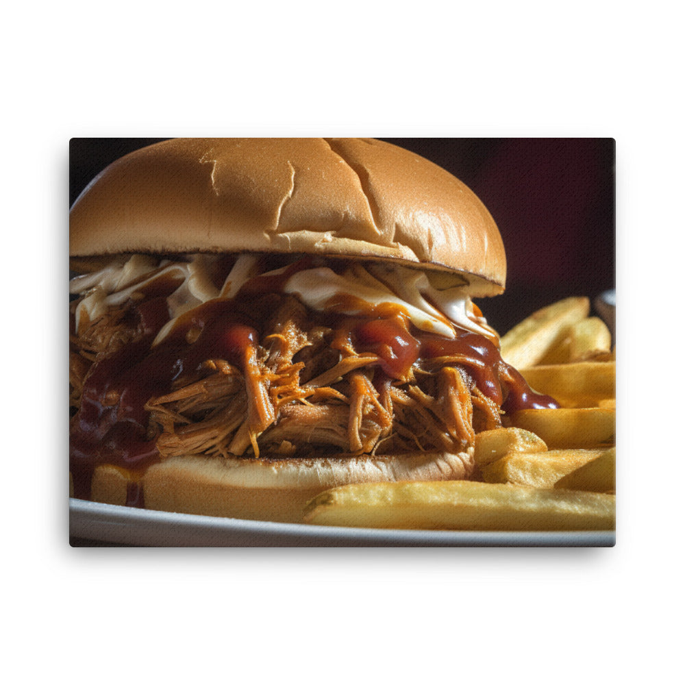Ultimate Pulled Pork Sandwich canvas - Posterfy.AI