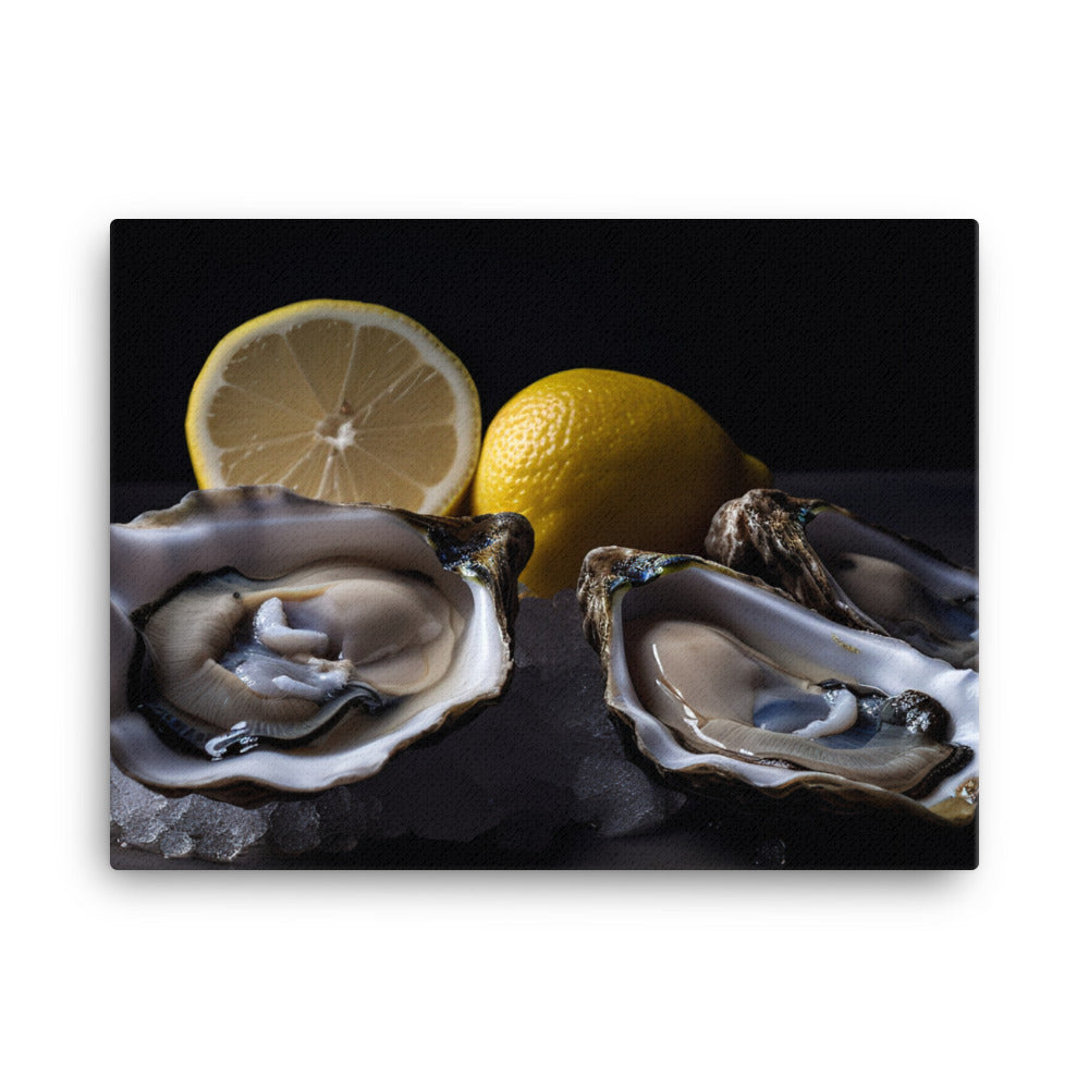 Blue Point Oysters on the Half Shell canvas - Posterfy.AI