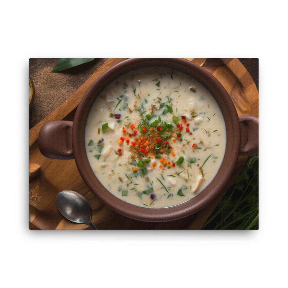 Olympia Oyster Chowder canvas - Posterfy.AI