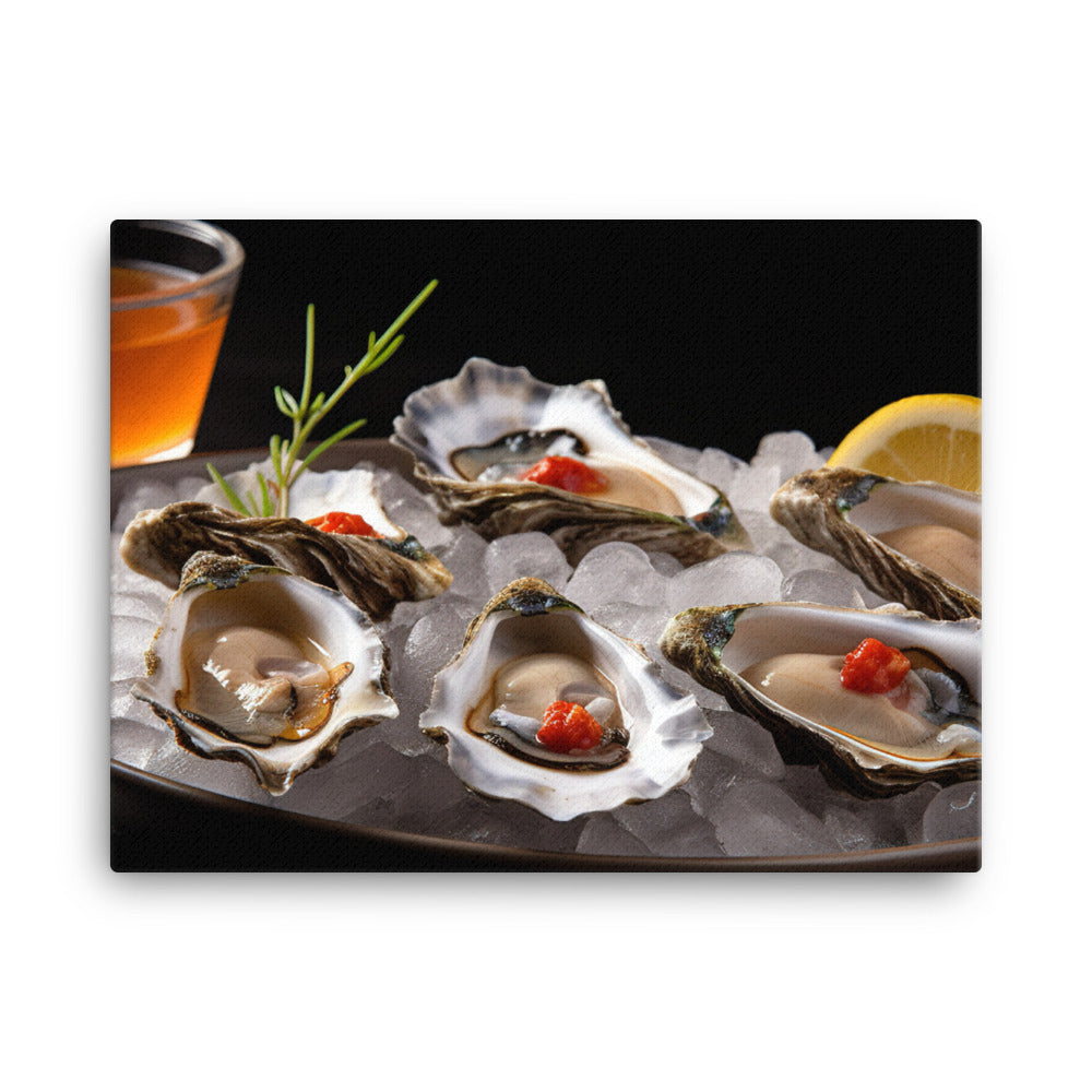 A Taste of the Pacific - Fresh Kumamoto Oysters canvas - Posterfy.AI