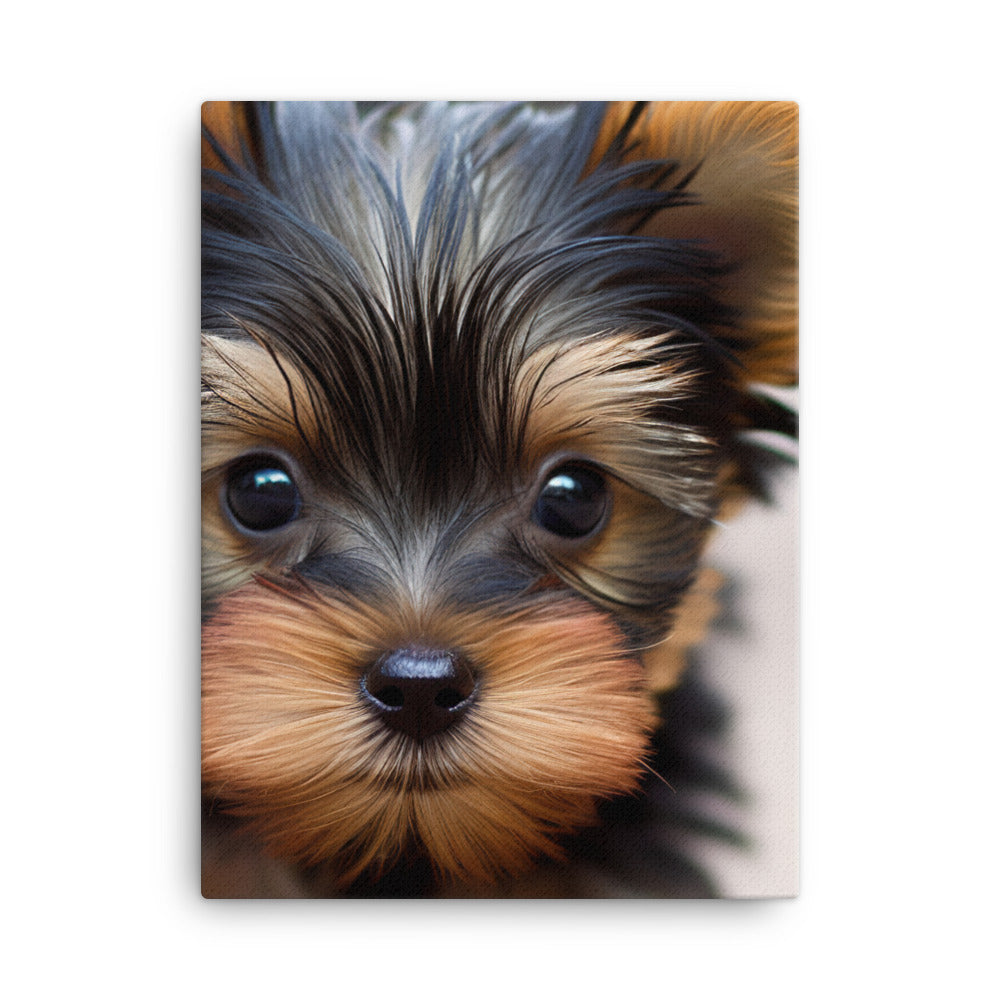 Yorkshire Terrier Pup Canvas - PosterfyAI.com