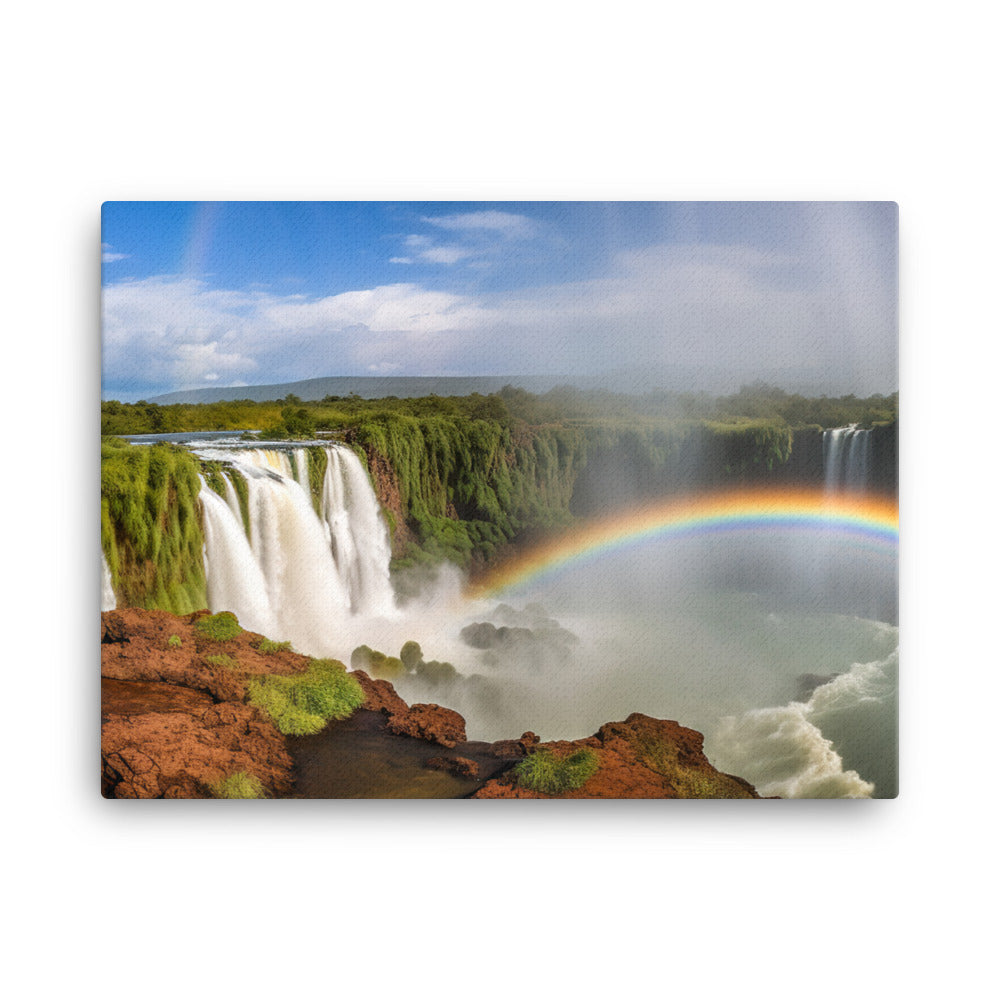Rainbow at Iguazu Falls canvas - Posterfy.AI