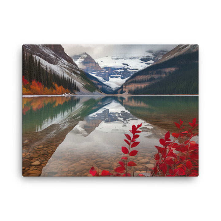 Vibrant Colors of Lake Louise canvas - Posterfy.AI