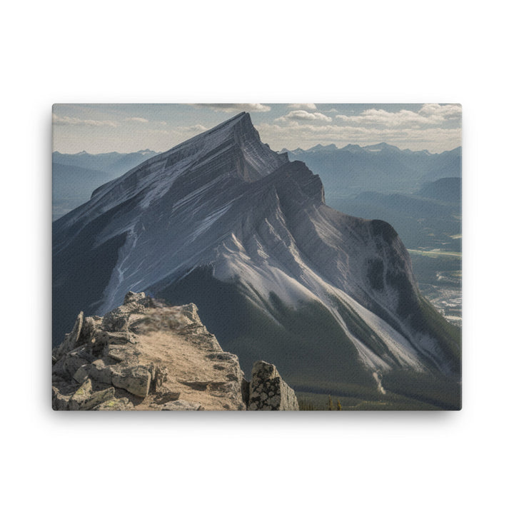 Summit of Mount Rundle canvas - Posterfy.AI