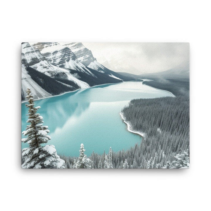 Frozen Beauty of Peyto Lake canvas - Posterfy.AI