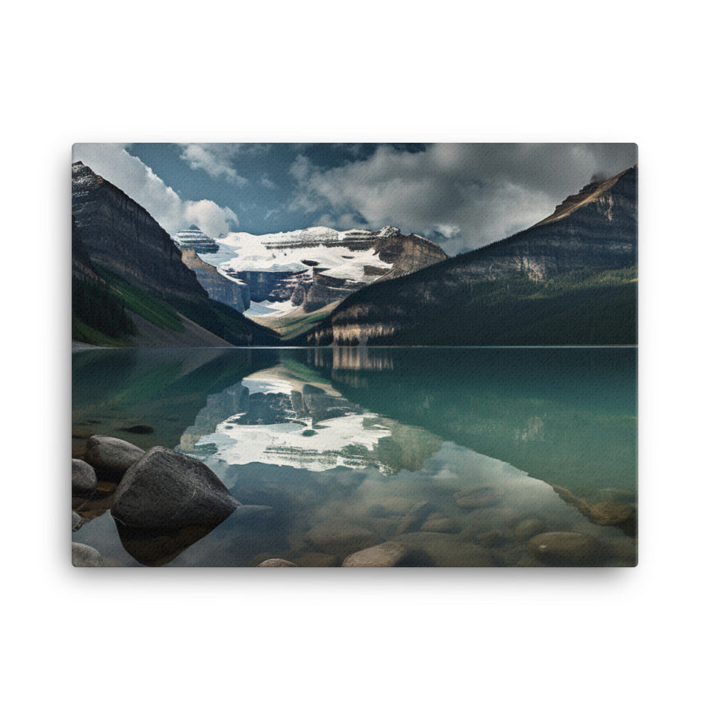 Embracing the Serenity of Lake Louise canvas - Posterfy.AI