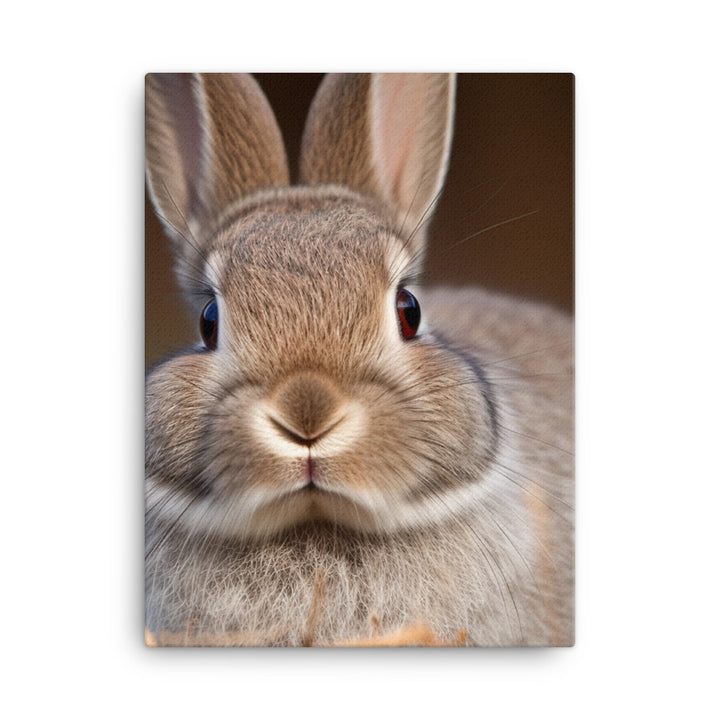 Netherland Dwarf Bunny Canvas - PosterfyAI.com