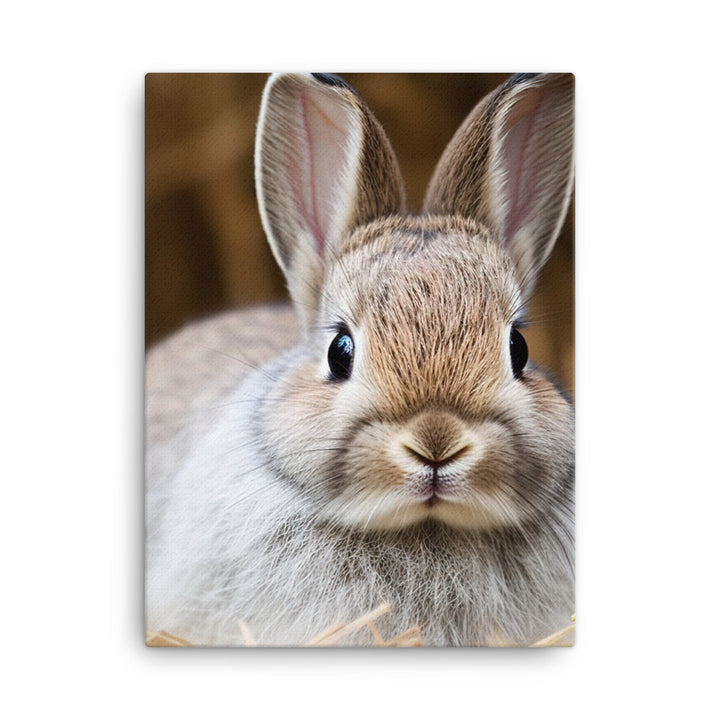 Netherland Dwarf Bunny Canvas - PosterfyAI.com