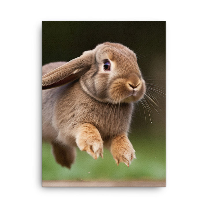 Playful French Lop Canvas - PosterfyAI.com
