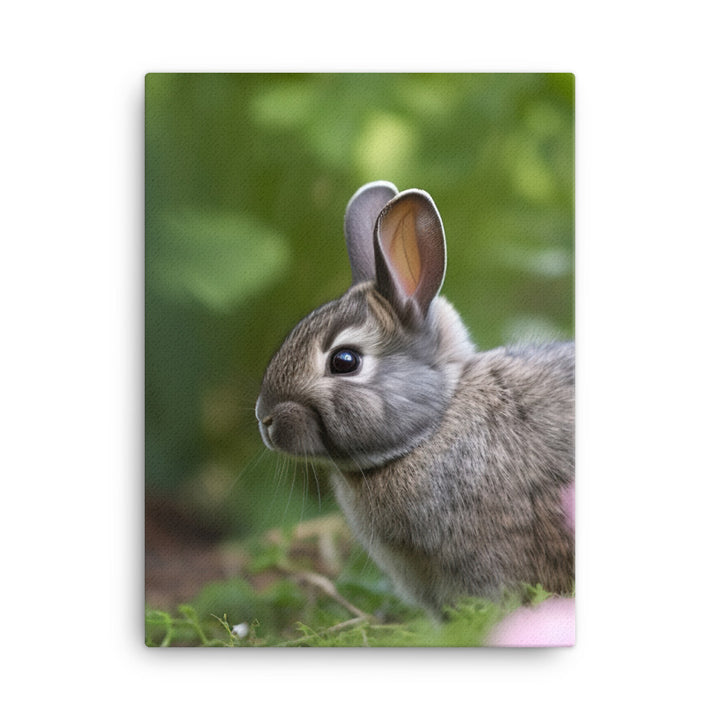 Netherland Dwarf in the Garden Canvas - PosterfyAI.com