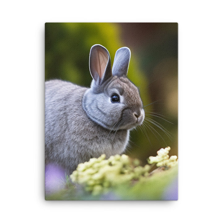 Netherland Dwarf in the Garden Canvas - PosterfyAI.com