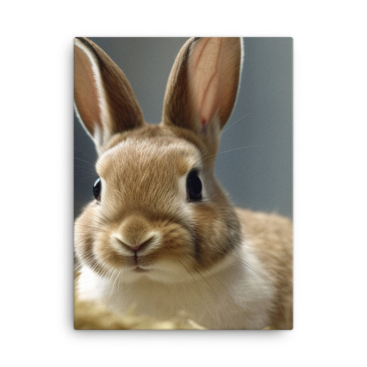 Mini Rex Bunny Canvas - PosterfyAI.com