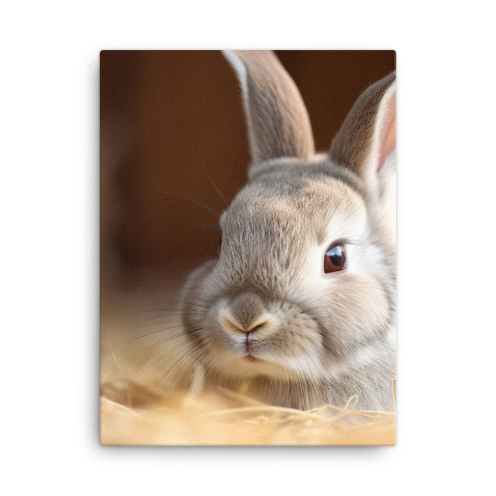 Mini Rex Bunny Canvas - PosterfyAI.com