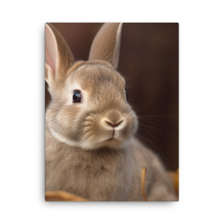 Mini Rex Bunny Canvas - PosterfyAI.com