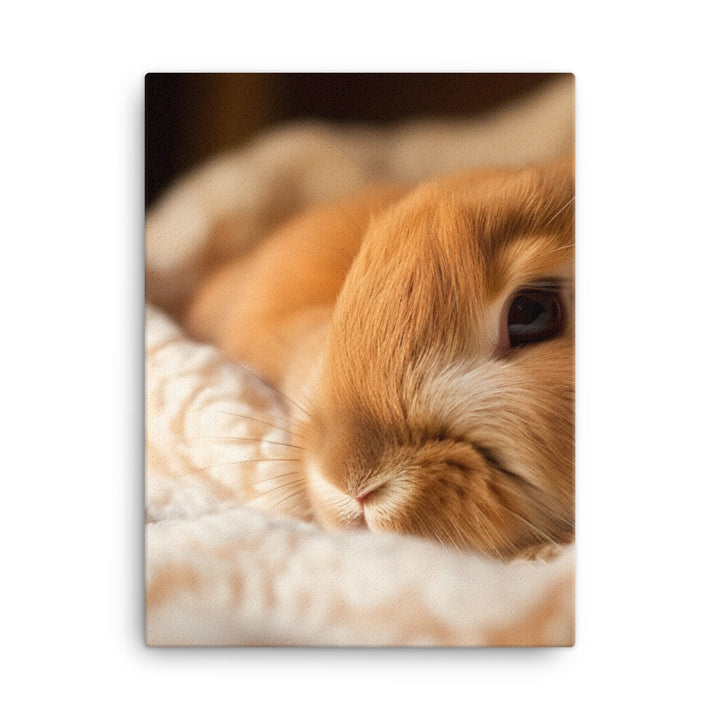Mini Rex Bunny Canvas - PosterfyAI.com