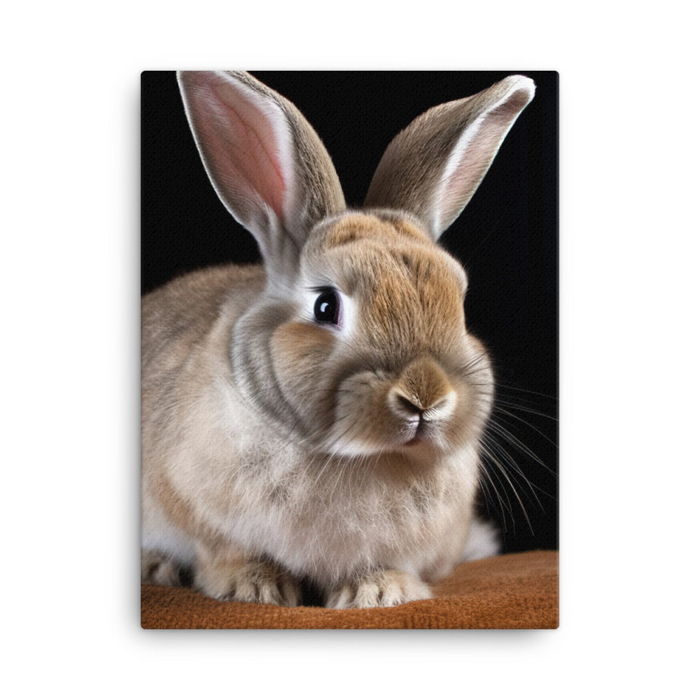 Mini Rex Bunny Canvas - PosterfyAI.com