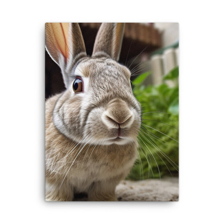 Mini Rex Bunny Canvas - PosterfyAI.com