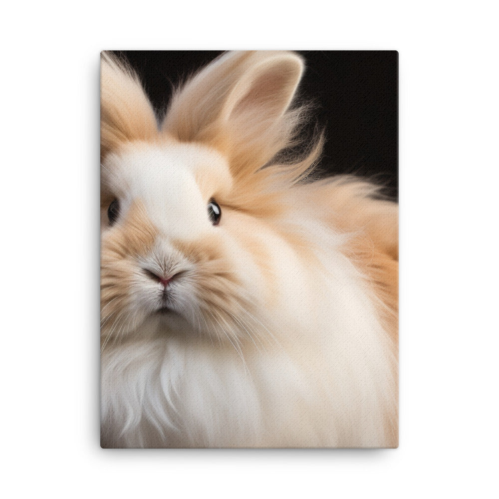 Gorgeous Lionhead Bunny Canvas - PosterfyAI.com