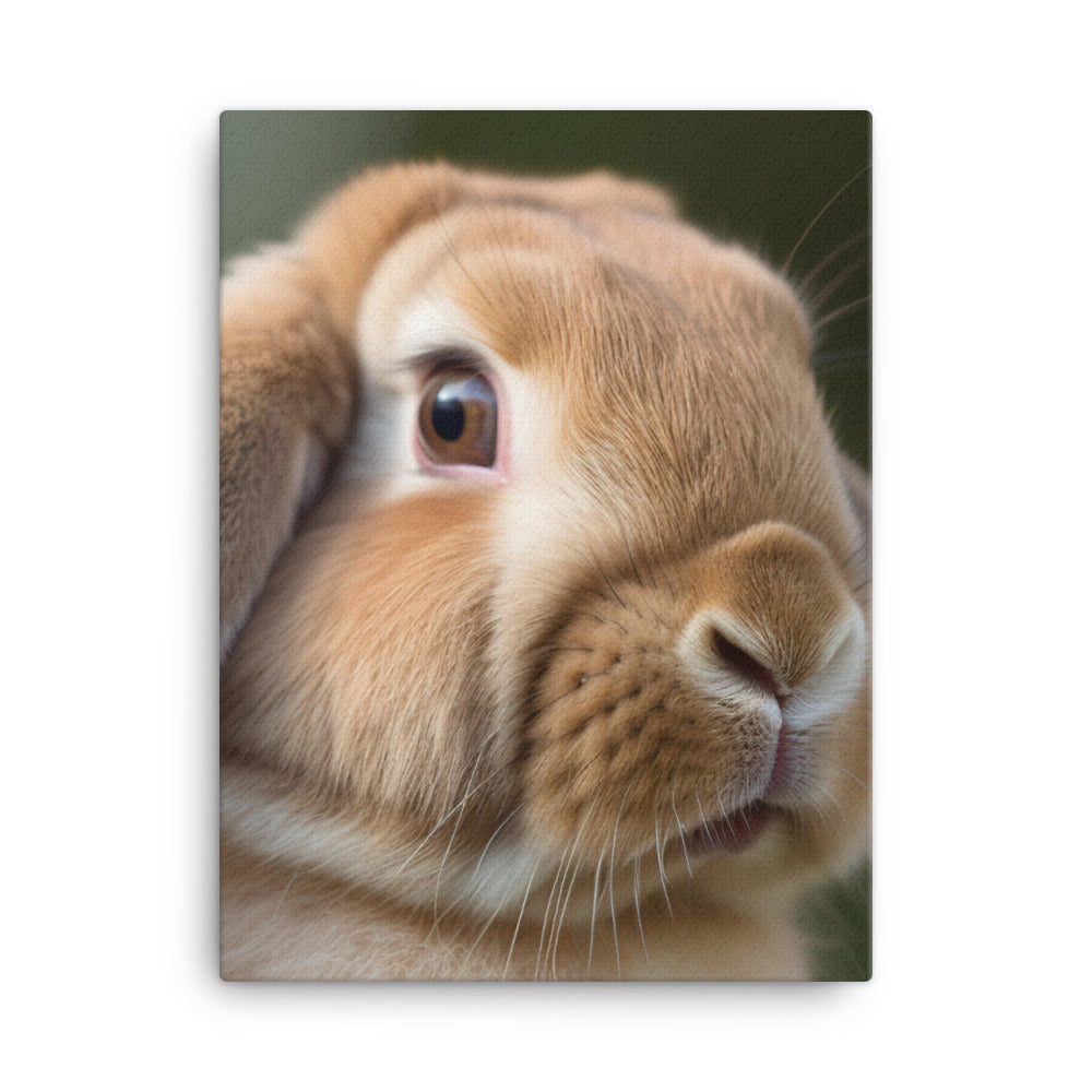 French Lop Portrait Canvas - PosterfyAI.com