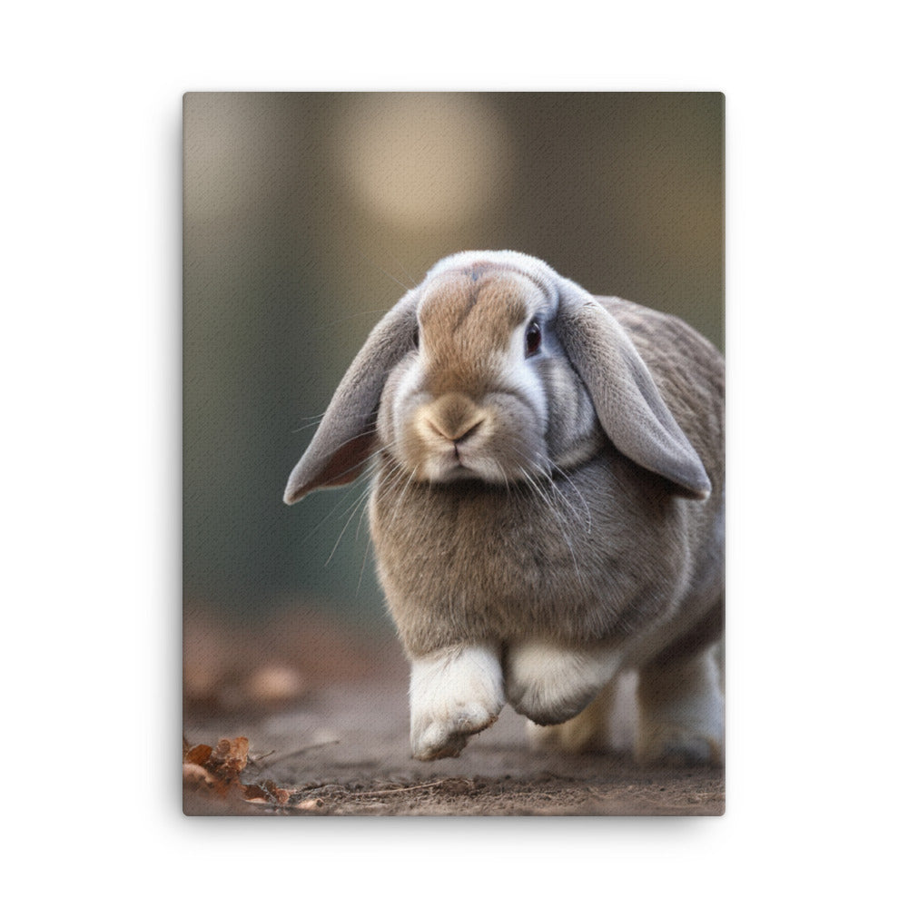 Adventurous English Lop Canvas - PosterfyAI.com