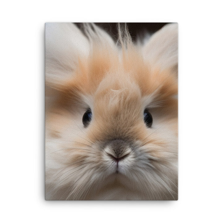 Adorable Lionhead Bunny Canvas - PosterfyAI.com