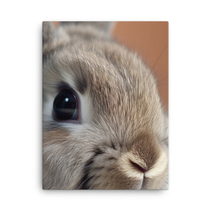 Netherland Dwarf Portrait Canvas - PosterfyAI.com