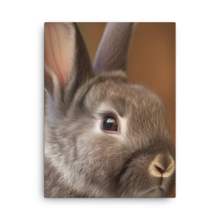 Netherland Dwarf Portrait Canvas - PosterfyAI.com
