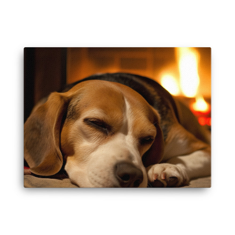 Beagle in repose canvas - Posterfy.AI