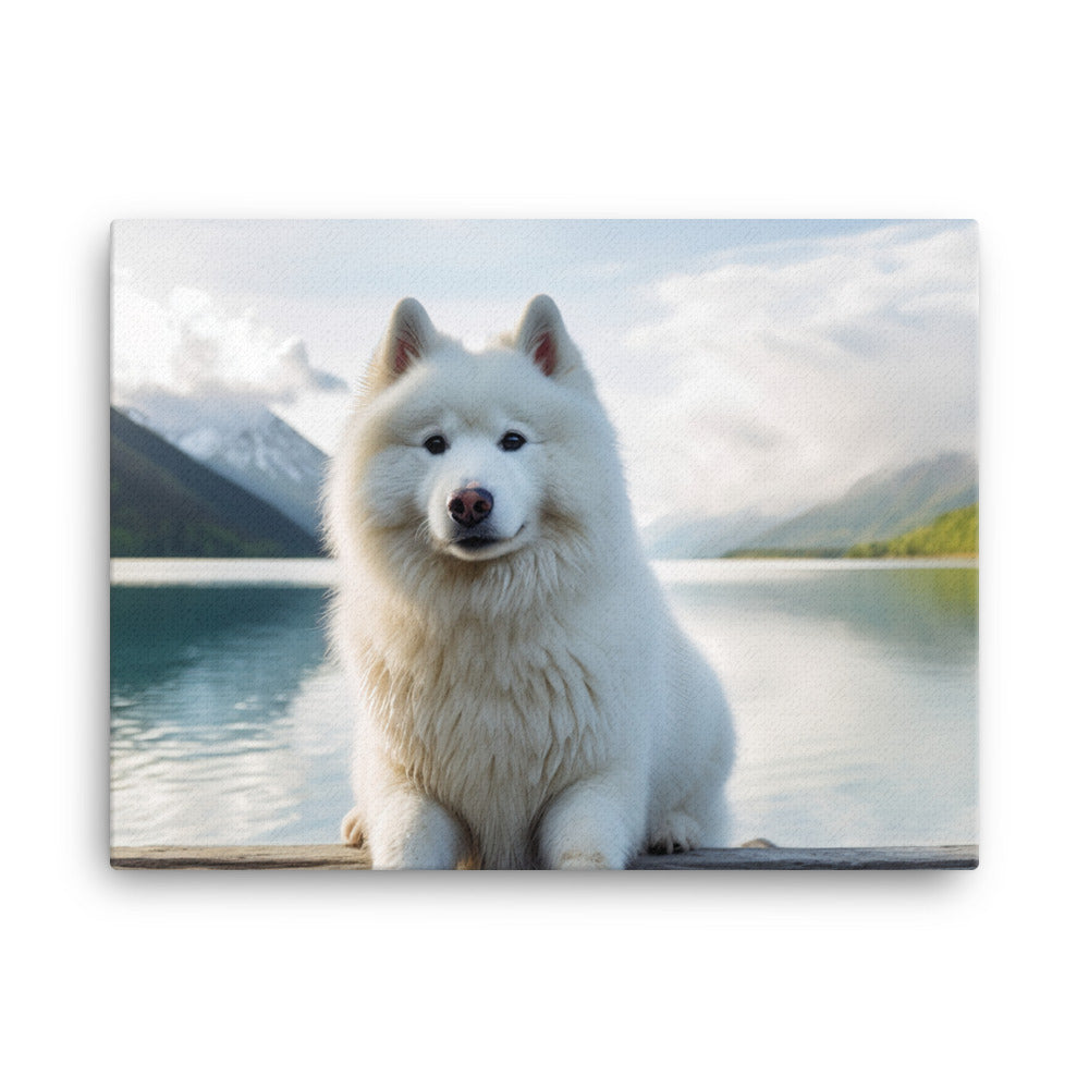 Samoyed Serenity canvas - Posterfy.AI