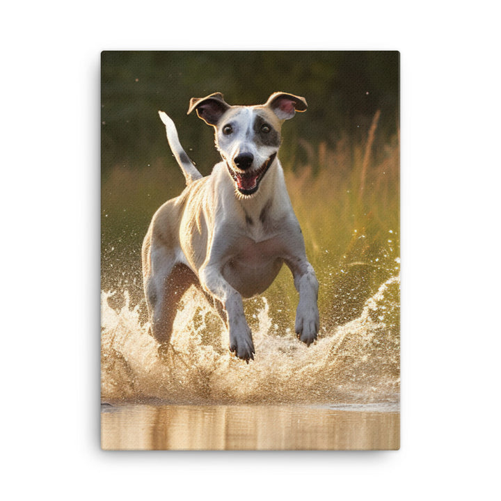Whippet in-Action Canvas - PosterfyAI.com