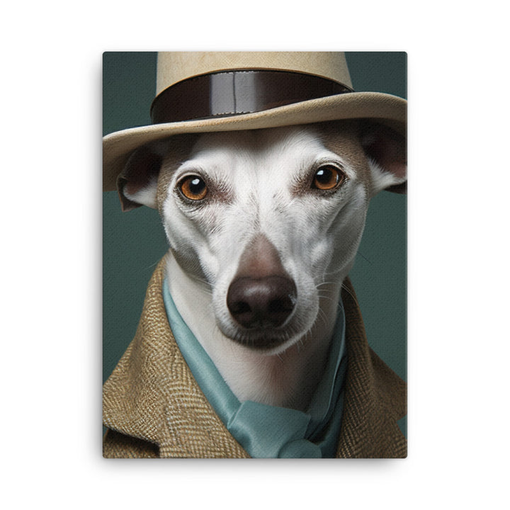 Whippet Fashionista Canvas - PosterfyAI.com
