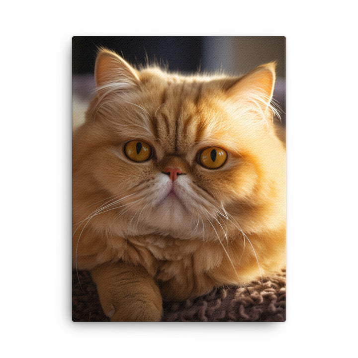 Exotic Shorthair Cat Canvas - PosterfyAI.com