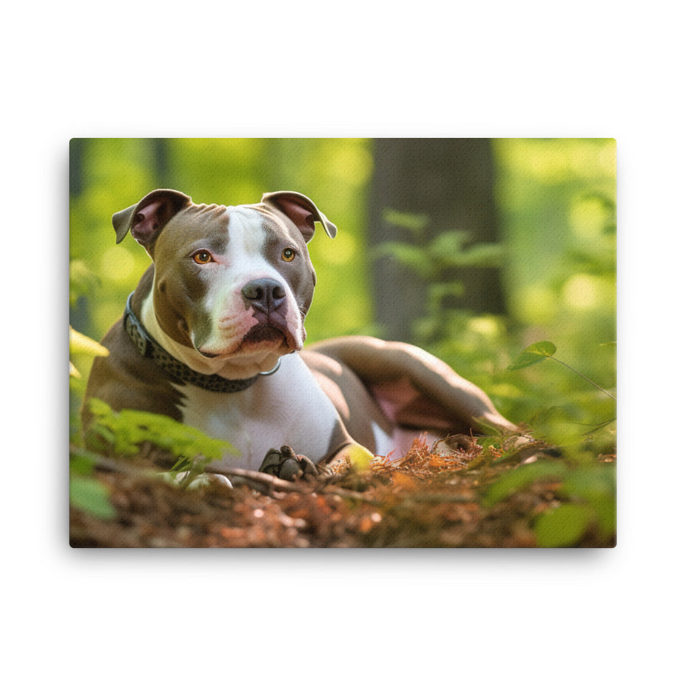 Serene American Staffordshire Terrier canvas - Posterfy.AI